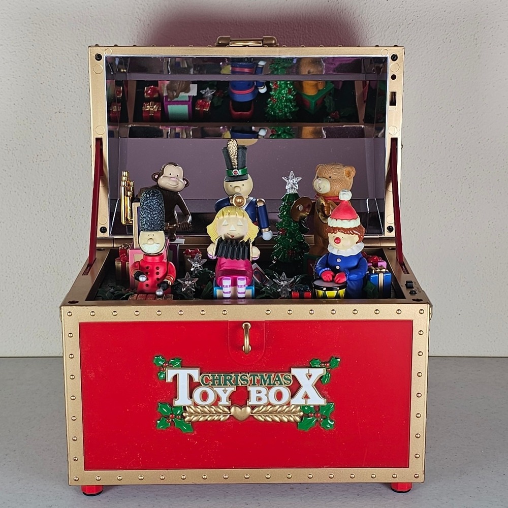 Vtg 1997 Maisto Christmas Toy Box Animated Music Lights WORKS‎ GREAT!